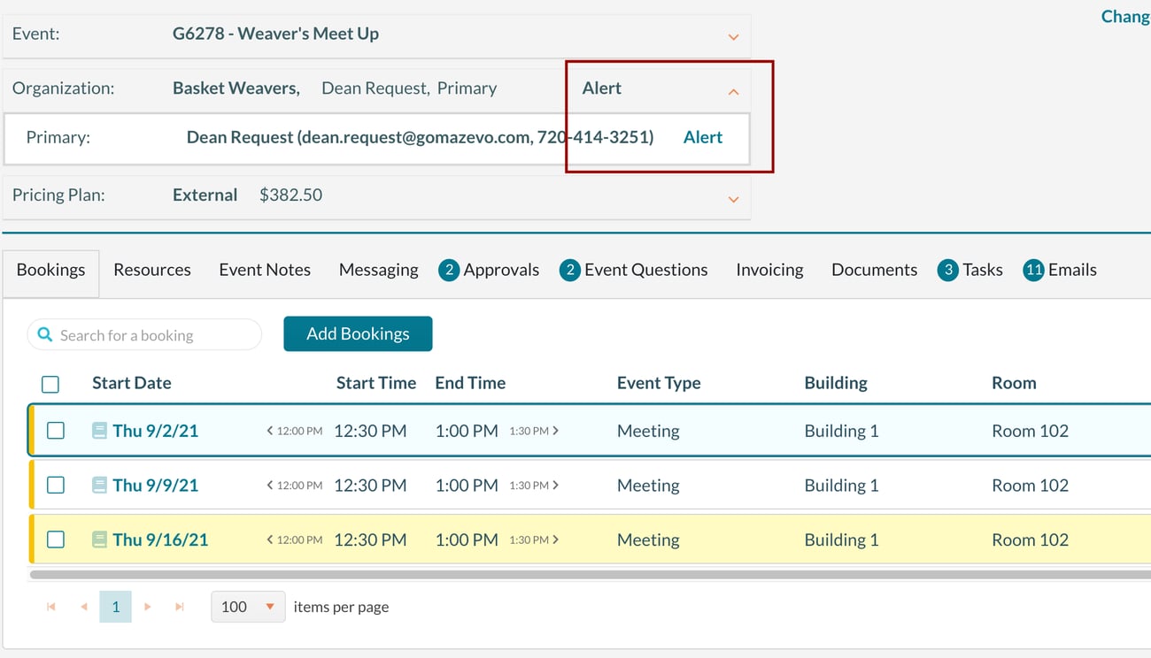 How to Set an Alert on an Organization